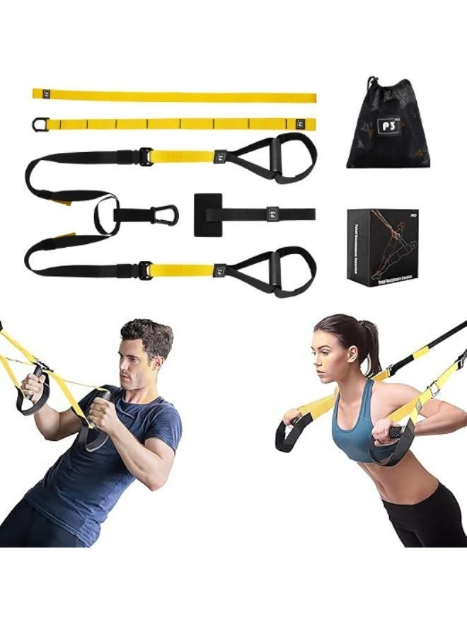 fdsport Suspension Training Set, Full-Body Resistance Trainer, Suitable for All Levels, Indoor and Outdoor Use, Adjustable Training Belts, Maximum Weight Capacity 500 Kg, Multi-functional Home Fitness Equipment - Image 1