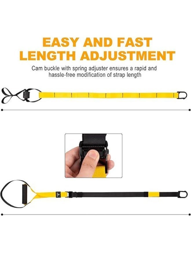 fdsport Suspension Training Set, Full-Body Resistance Trainer, Suitable for All Levels, Indoor and Outdoor Use, Adjustable Training Belts, Maximum Weight Capacity 500 Kg, Multi-functional Home Fitness Equipment - Image 2