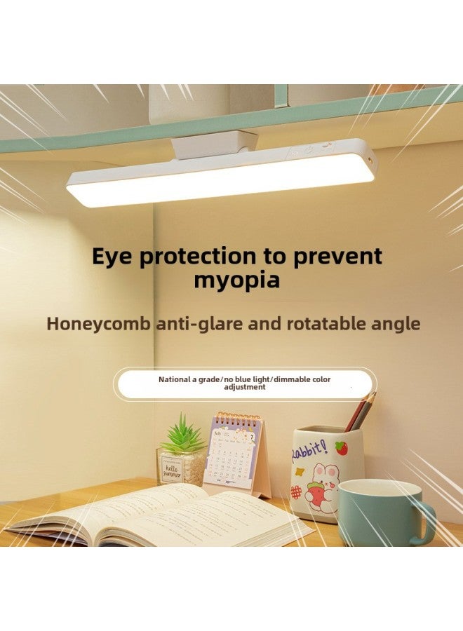 Student Dormitory LED Intelligent Desk Lamp Special Eye Protection For Learning Magnetic Suction Dormitory Desk Cool Lamp Charging Bedside Lamp-Specifications:Rechargeable Model-white - Image 2