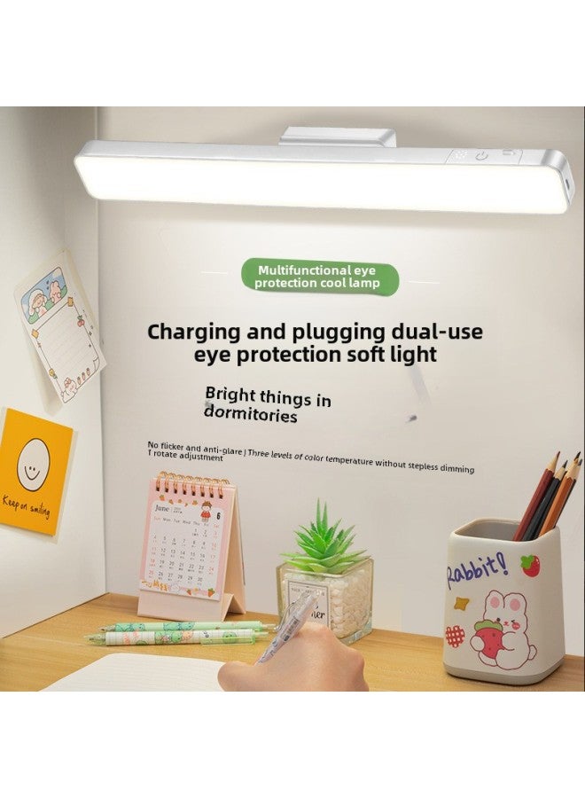 Student Dormitory LED Intelligent Desk Lamp Special Eye Protection For Learning Magnetic Suction Dormitory Desk Cool Lamp Charging Bedside Lamp-Specifications:Rechargeable Model-white - Image 3