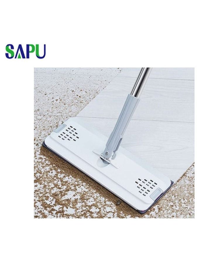 SAPU - 4-Piece In House Floor Mop Set With Bucket Set Multicolour Cleaning tools Lazy mop Hand Free Floor Mop 360° Rotating Head Squeeze Flat Mop - Image 1