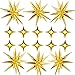 SONICEBUY Gold Star Foil Balloons Kit 6 Pack 12 Point Starburst Cone and Spike Balloons With 10Pcs Four Pointed Stars for Wedding Baby Shower Photo Booth Birthday Party Supplies - Image 3