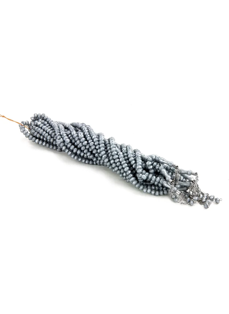 İhvan Ihvan Crystal Appearance 99' Hajj Umrah Gift Prayer Beads 10 Pieces - Gray