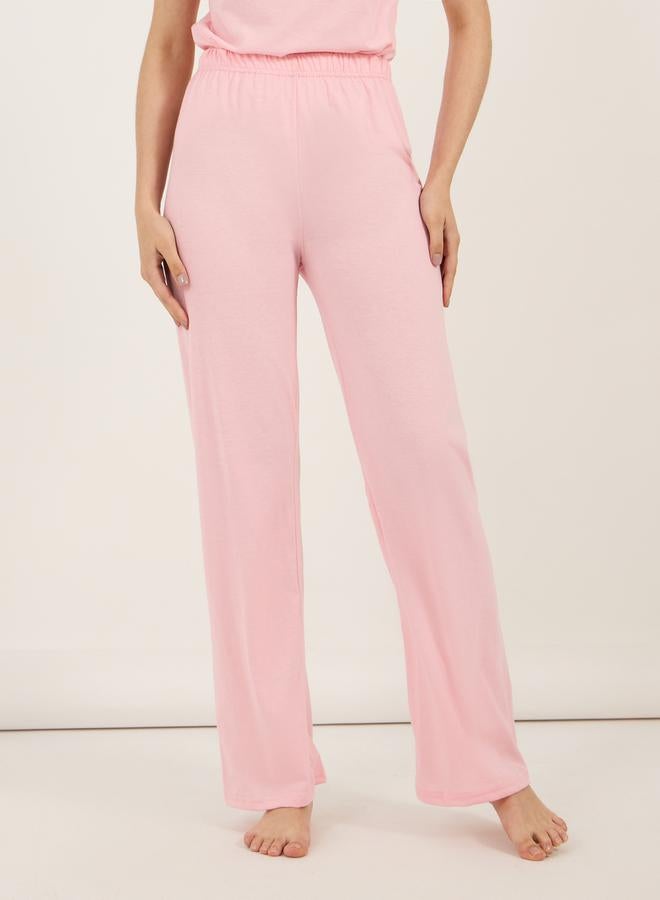 Styli Printed Pocket Detail T-Shirt and Pyjama Set - Image 4