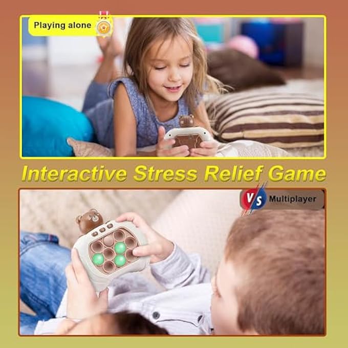 QUICK PUSH POP GAME IT FIDGET TOYS PRO FOR KIDS ADULTS, HANDHELD GAME FAST PUZZLE GAME ANIMAL MACHINE, PUSH BUBBLE STRESS TOY, RELIEF PARTY FAVORS, BIRTHDAY GIFTS FOR KIDS - Image 4