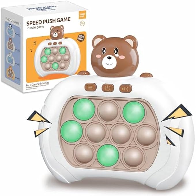 QUICK PUSH POP GAME IT FIDGET TOYS PRO FOR KIDS ADULTS, HANDHELD GAME FAST PUZZLE GAME ANIMAL MACHINE, PUSH BUBBLE STRESS TOY, RELIEF PARTY FAVORS, BIRTHDAY GIFTS FOR KIDS - Image 1