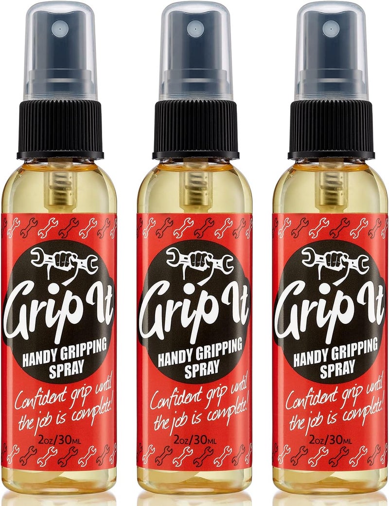 SPIN IT GRIPPING SOLUTION Grip-iT Hand Grip Spray - Improved Pole Grip and Tennis Grip - Liquid Chalk Replacement - Supplement Your Tennis Grip Tape - Better Pole Grip for Pole Dancing - Lifting Chalk Substitute (3 Pack) - Image 1
