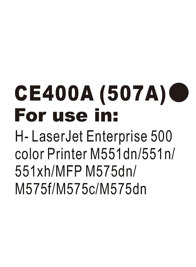 MKS Toner Cartridge CE400A Compatible for HP LaserJet Enterprise 500 color M551 / MFP570 / MFP 575 - Image 2