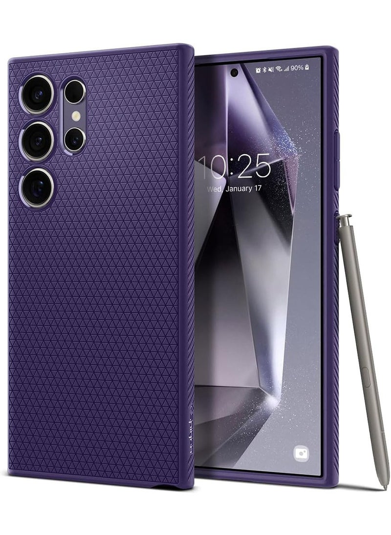 Spigen - غطاء حماية Liquid Air لهاتف Samsung Galaxy S24 ULTRA (2024) - أرجواني غامق - Image 1