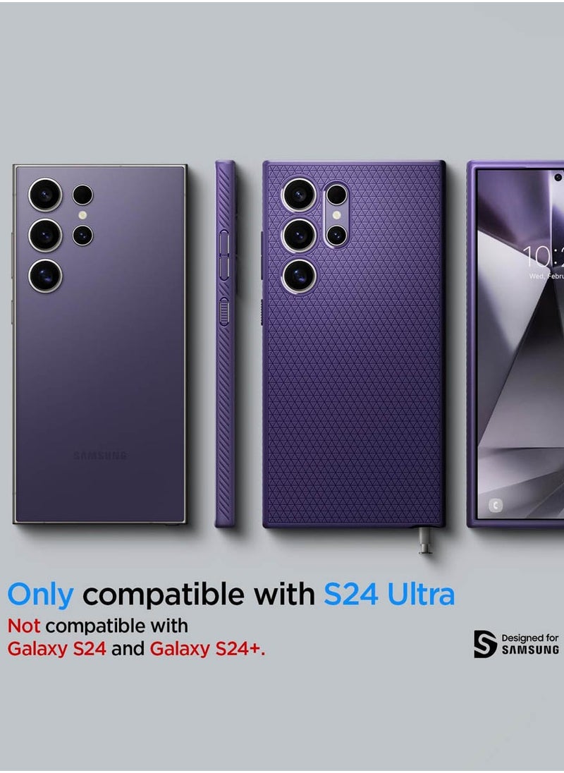 Spigen - غطاء حماية Liquid Air لهاتف Samsung Galaxy S24 ULTRA (2024) - أرجواني غامق - Image 1