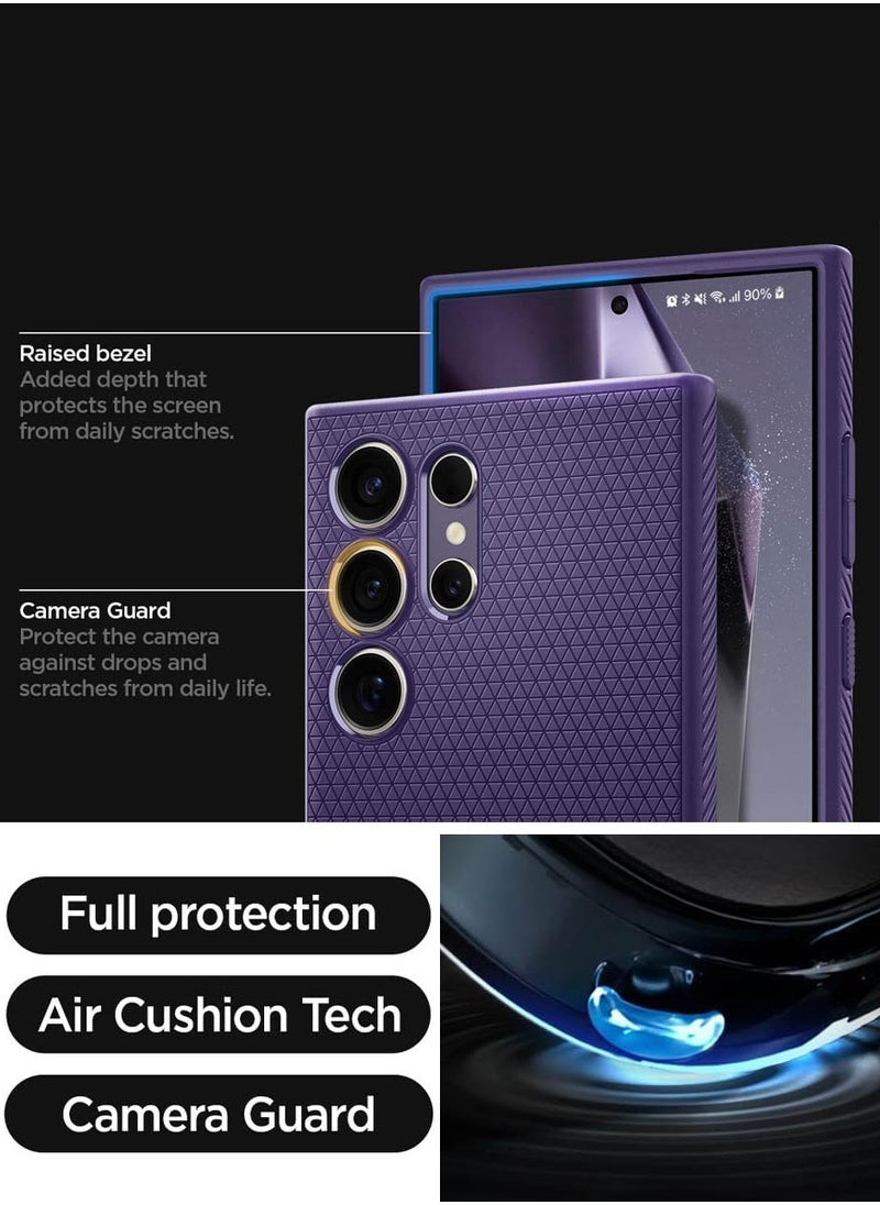 Spigen - غطاء حماية Liquid Air لهاتف Samsung Galaxy S24 ULTRA (2024) - أرجواني غامق - Image 1