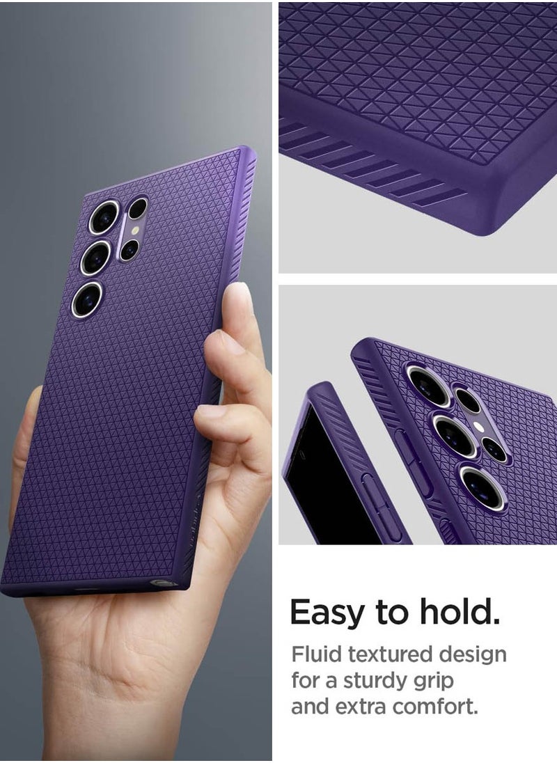 Spigen - غطاء حماية Liquid Air لهاتف Samsung Galaxy S24 ULTRA (2024) - أرجواني غامق - Image 1