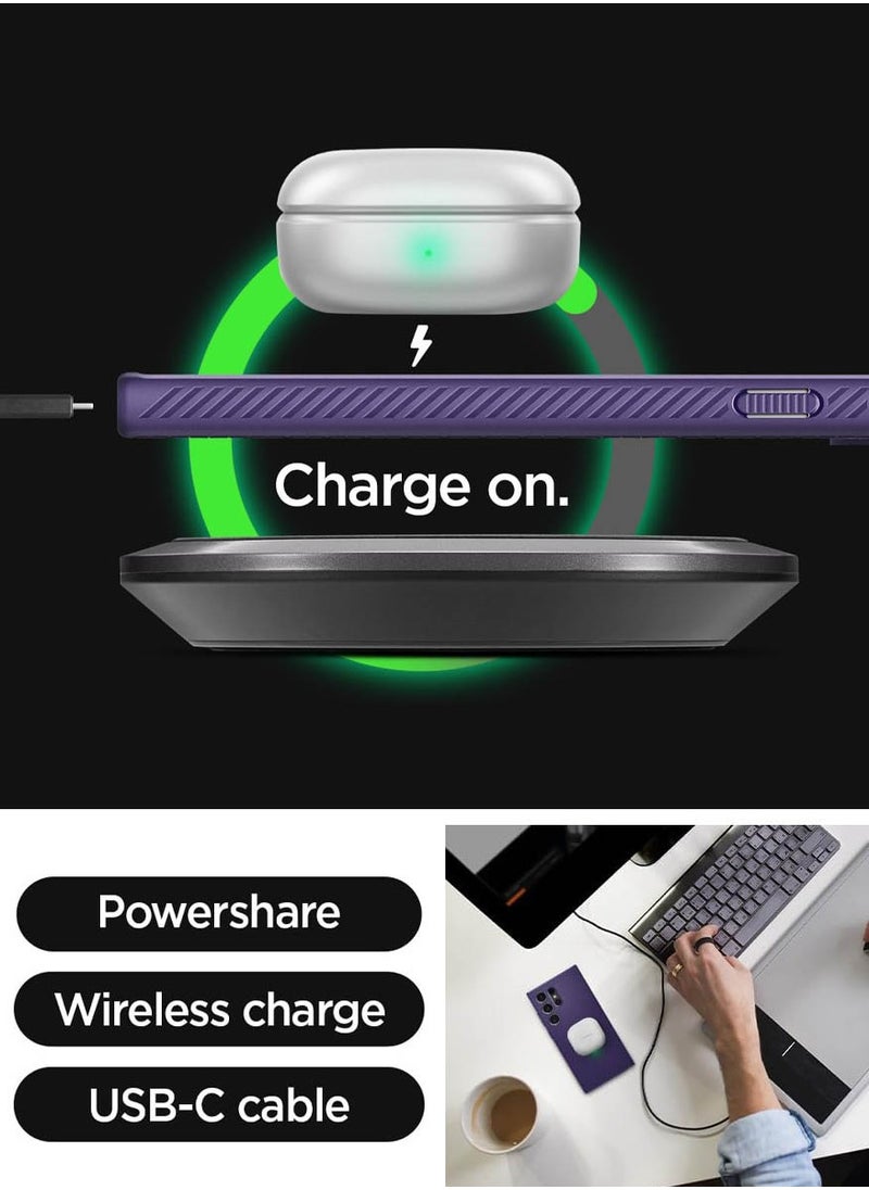 Spigen - غطاء حماية Liquid Air لهاتف Samsung Galaxy S24 ULTRA (2024) - أرجواني غامق - Image 1