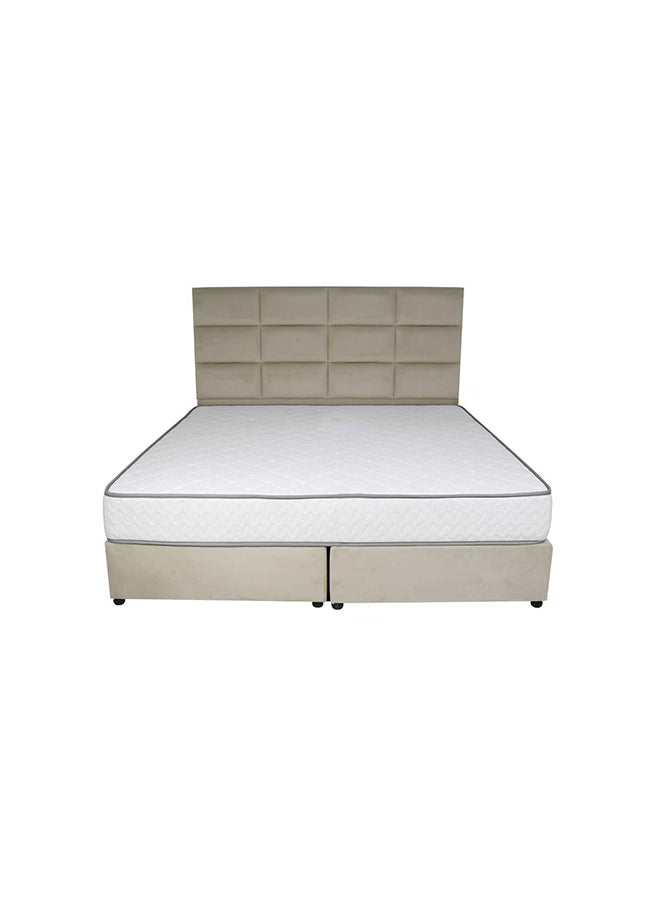 Bed and Mattress Zone Plushify Upholstered Bed 203 X 120 Twin Size Beige Color, Mattress Size-200x120cm (Mattress sold separately)  - Image 3