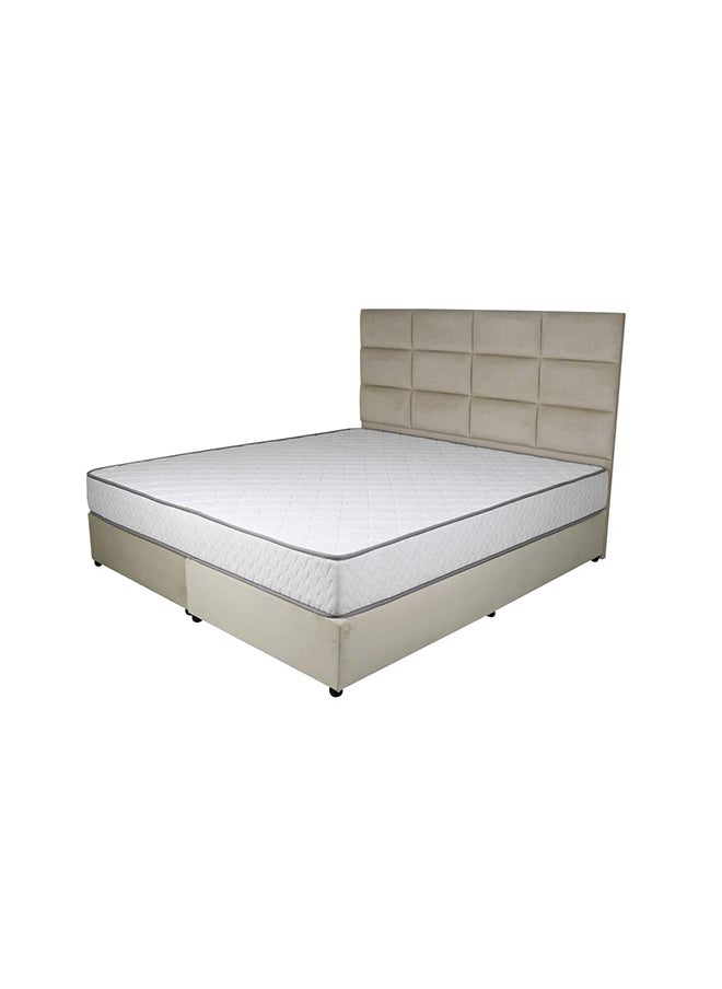 Bed and Mattress Zone Plushify Upholstered Bed 203 X 120 Twin Size Beige Color, Mattress Size-200x120cm (Mattress sold separately)  - Image 2