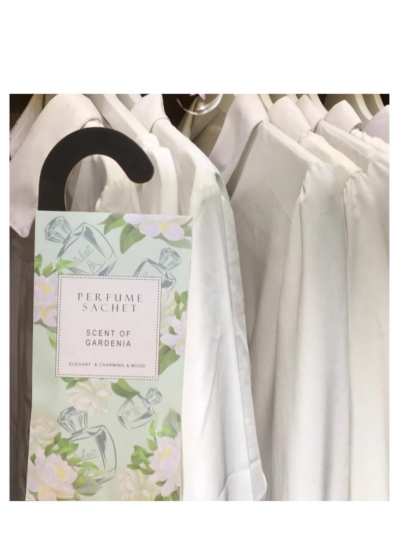 Y&D Jasmine Hanging Sachet Closet Deodorizer 1 Pack 12 Pcs Scent Drawer Freshener Air Scented for Home Car Long Lasting Sachets Smell Goods  - Image 3