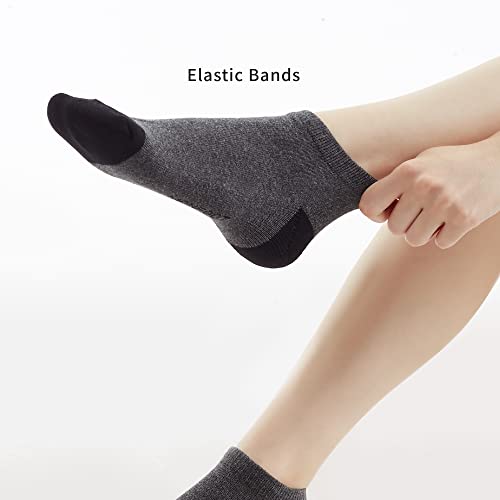 MONFOOT Men's/Women's 10 Pairs Cotton Cushion Ankle Socks, White Medium Multipack - Image 5