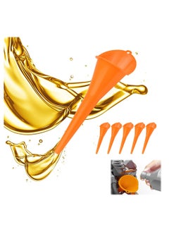 SYOSI Car Refueling Long Funnel, 6 Pcs Plastic Funnel Kit, Automotive Funnel Universal Long Mouth Funnel Gas Funnels Portable Gasoline Engine Funnel Long Neck Funnel Fuel Funnel for Car Motorcycle  - Image 1