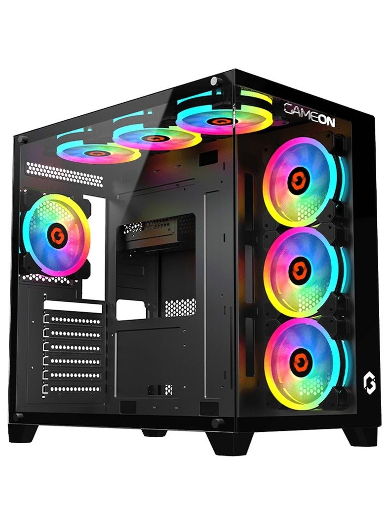 GAMEON Emperor Midnight Series Mid Tower Gaming Case - Black - Image 2