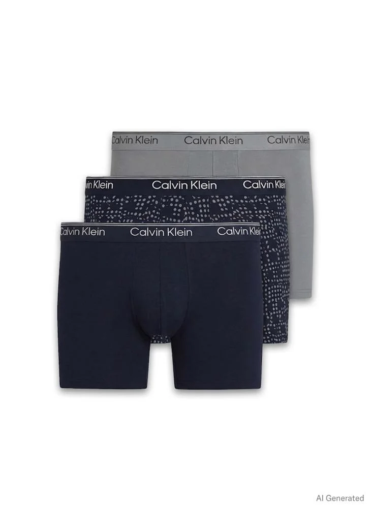 CALVIN KLEIN 3 Pack Boxer Briefs - Microfibre Stretch