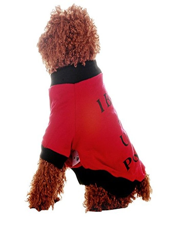 Nema NM Bark at Ugly People Cotton Blend Shirt for Dog Puppy (Red, Small) - Image 3