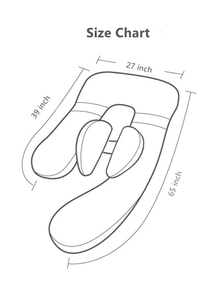 يوريفو وسادة حمل، وسادة جانبية للحوامل، تدعم الخصر والبطن والساقين، وسادة مريحة للنوم الجانبي ودعم الخصر والبطن والظهر على شكل حرف U، قابلة للإزالة والغسل - Image 2