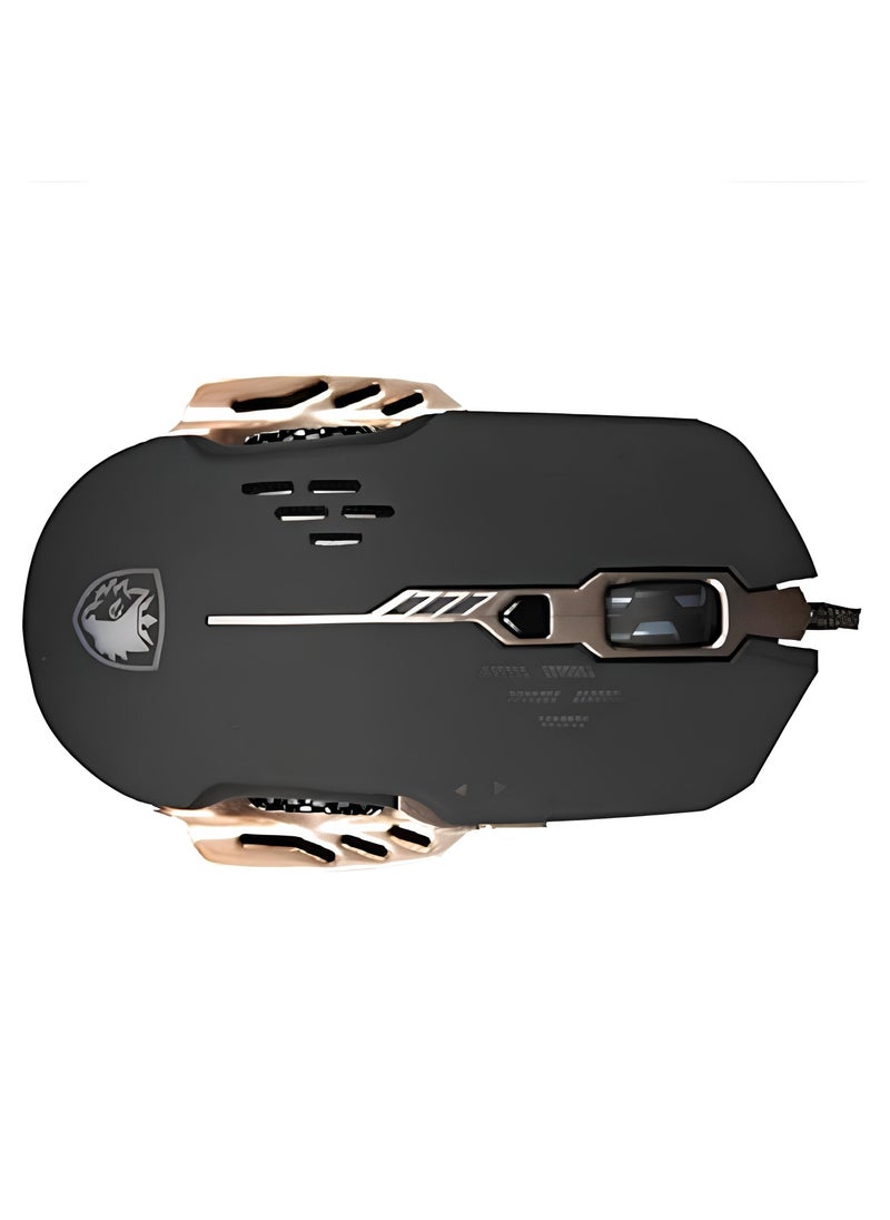 Generic - SADES Gaming Mouse - Ergonomic Design with Automatic Breathing Lights - Laser Sensor - Adjustable DPI - USB Interface-BLACK - Image 1