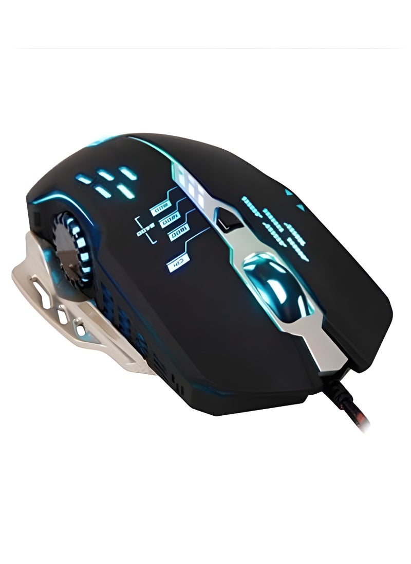 Generic - SADES Gaming Mouse - Ergonomic Design with Automatic Breathing Lights - Laser Sensor - Adjustable DPI - USB Interface-BLACK - Image 1