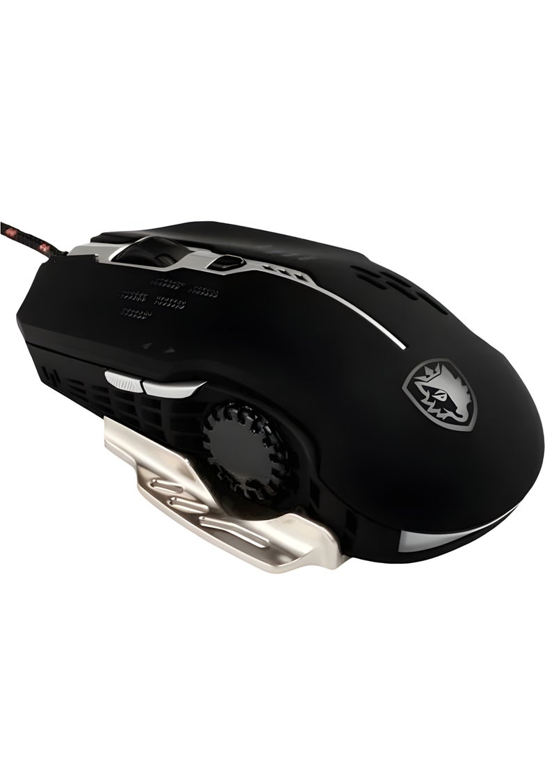 Generic - SADES Gaming Mouse - Ergonomic Design with Automatic Breathing Lights - Laser Sensor - Adjustable DPI - USB Interface-BLACK - Image 1