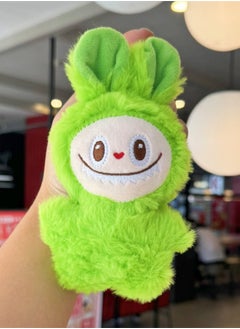 Generic 15cm Labubu Doll with Keychain, Labubu Plush Doll, Stuffed Doll Cartoon Premium Soft Plush Figure Toy for Ages 3 & Up, Green 