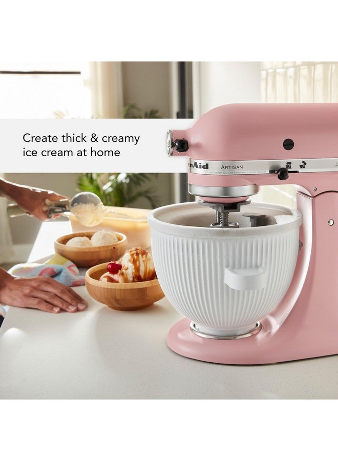 KitchenAid KitchenAid Ice Cream Maker Attachment Stand Mixer, 2 Quart, White  - Image 4