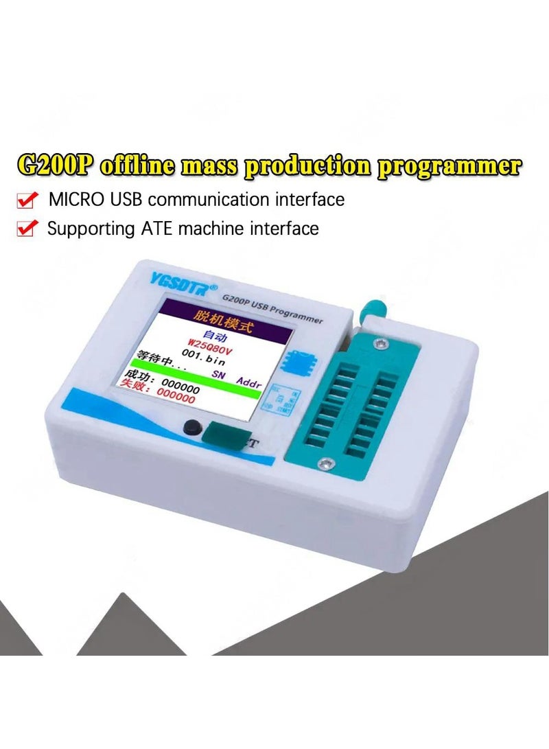 X-PRO5 G200P High Speed ​​Offline Programmer SPI Flash Eeprom IC Writing 24 25 93 45 Programming Micro USB Communication - Image 1