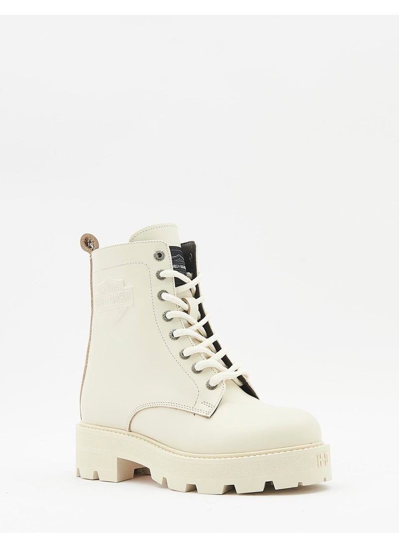 HARLEY DAVIDSON Carrie Women's Beige Leather Boots  - Image 2