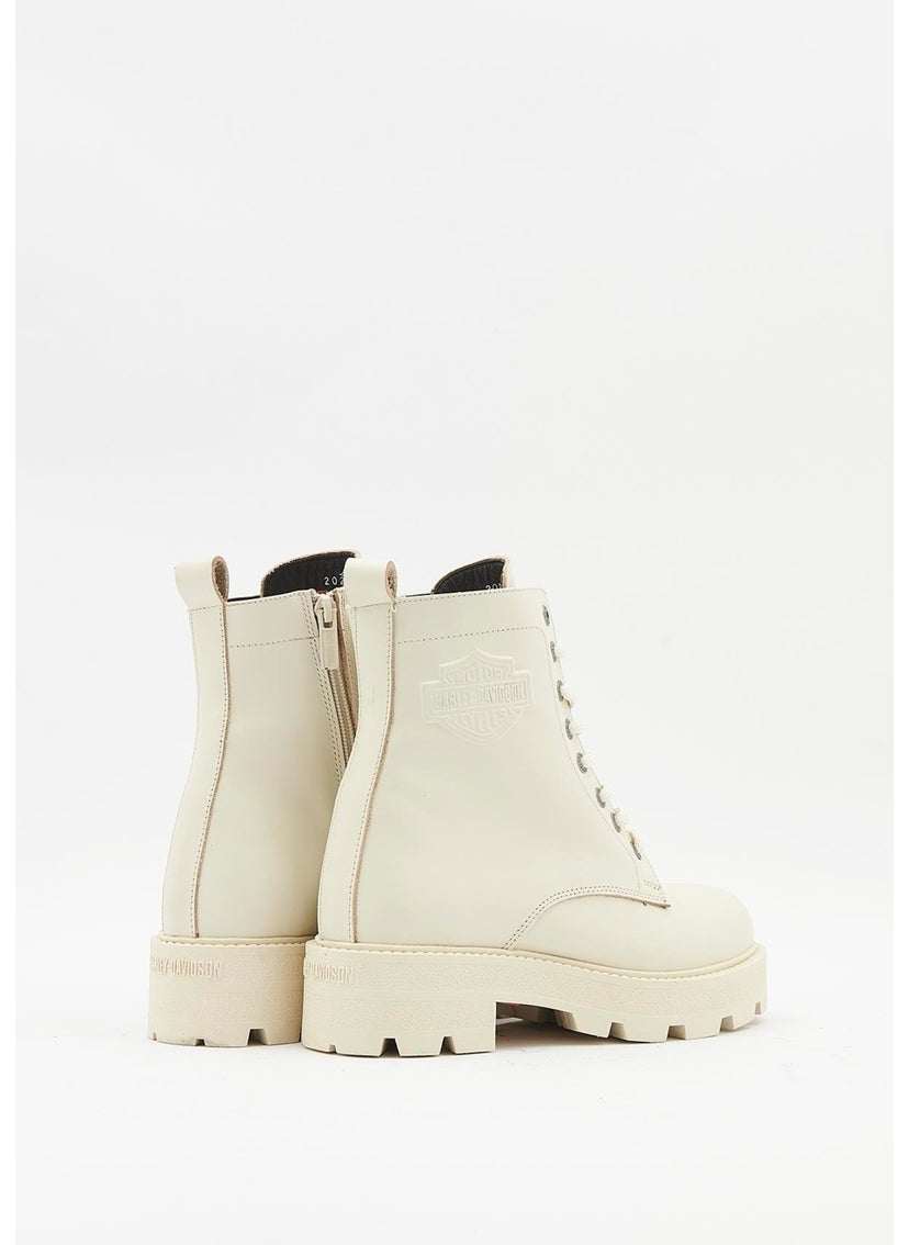 HARLEY DAVIDSON Carrie Women's Beige Leather Boots  - Image 4