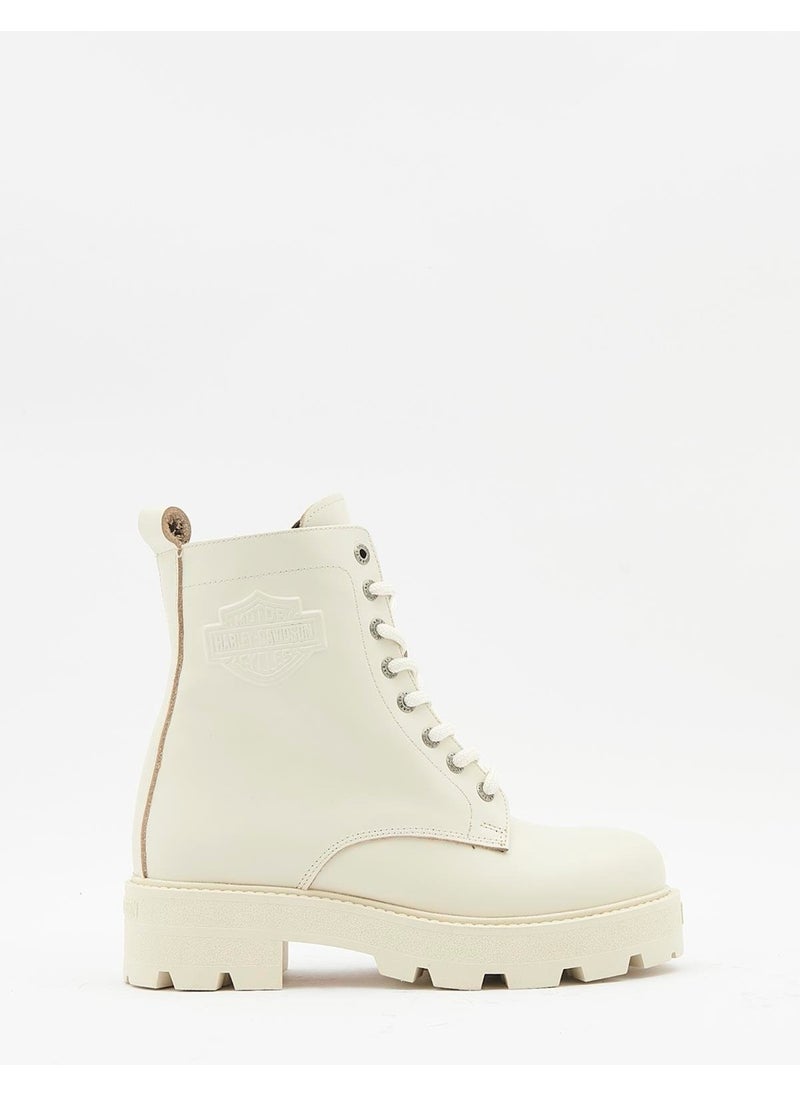 HARLEY DAVIDSON Carrie Women's Beige Leather Boots  - Image 1