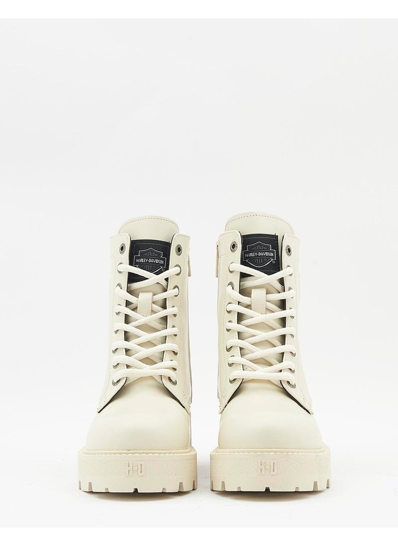 HARLEY DAVIDSON Carrie Women's Beige Leather Boots  - Image 3