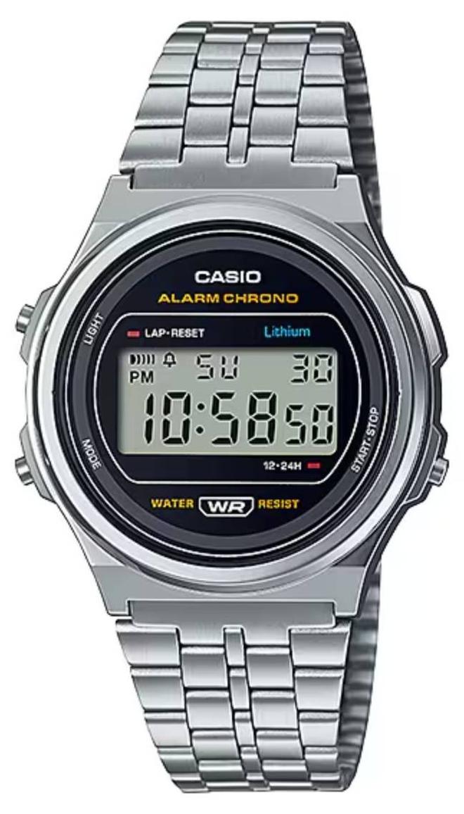 CASIO Vintage Digital Stainless Steel Watch - Image 1