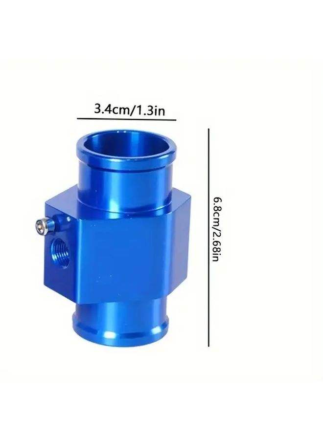 Blue Aluminum Water Temp Sensor Adapter 28-40mm Universal Radiator Hose Clamps - Image 3