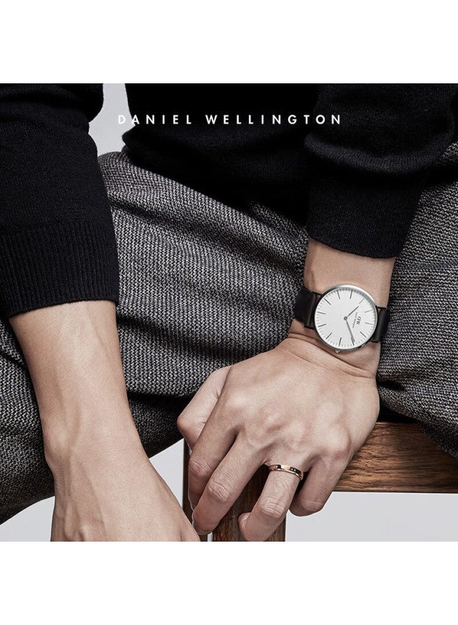Daniel Wellington Dw Watch For Men, Simple Leather Strap Wristwatch, Ultra-thin Quartz Watch, Fashionable Western-style Watch, Birthday Gift, Dw00100020 - Image 2