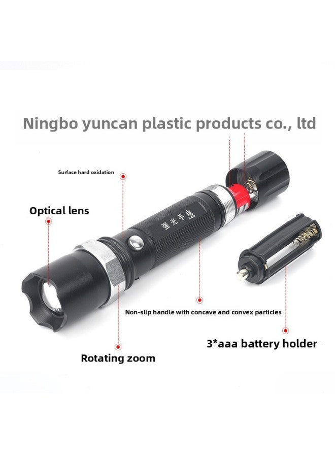 Aluminum Alloy Mini Flashlight Small Strong Light Portable Outdoor Rechargeable Super Bright Multi-function Zoom Led Flashlight-Product Specifications:Running Model  - Image 4