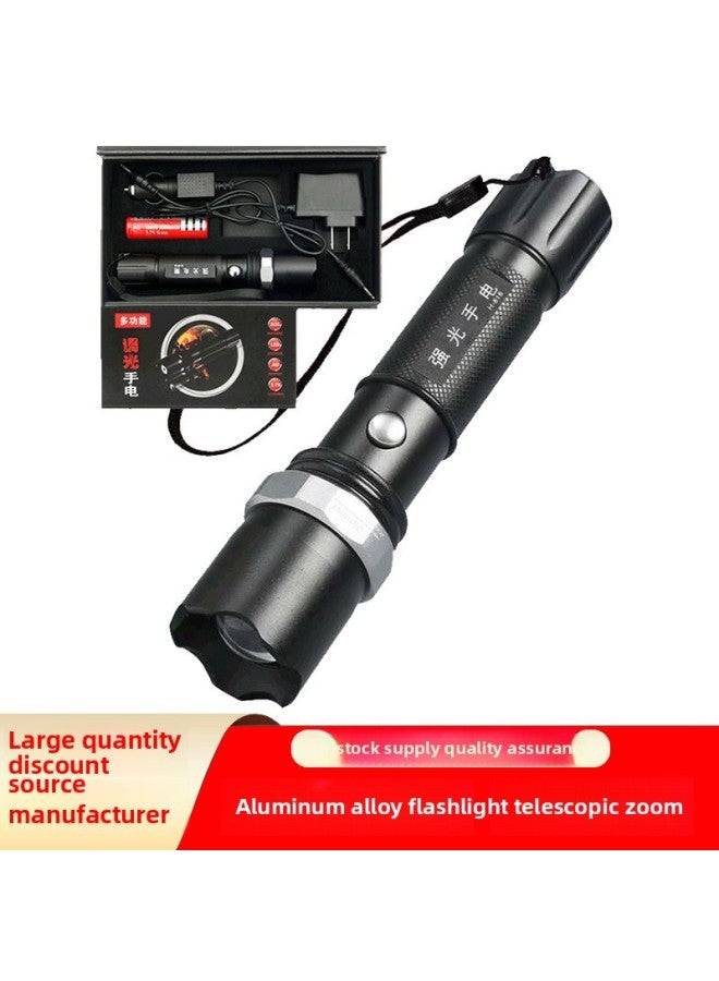 Aluminum Alloy Mini Flashlight Small Strong Light Portable Outdoor Rechargeable Super Bright Multi-function Zoom Led Flashlight-Product Specifications:Running Model  - Image 1