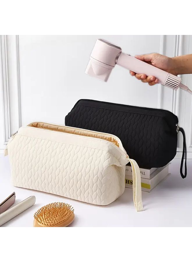 Blue Large Capacity Travel Organizer Wash Bag With Multiple Compartments For Salon Home Use - Image 1