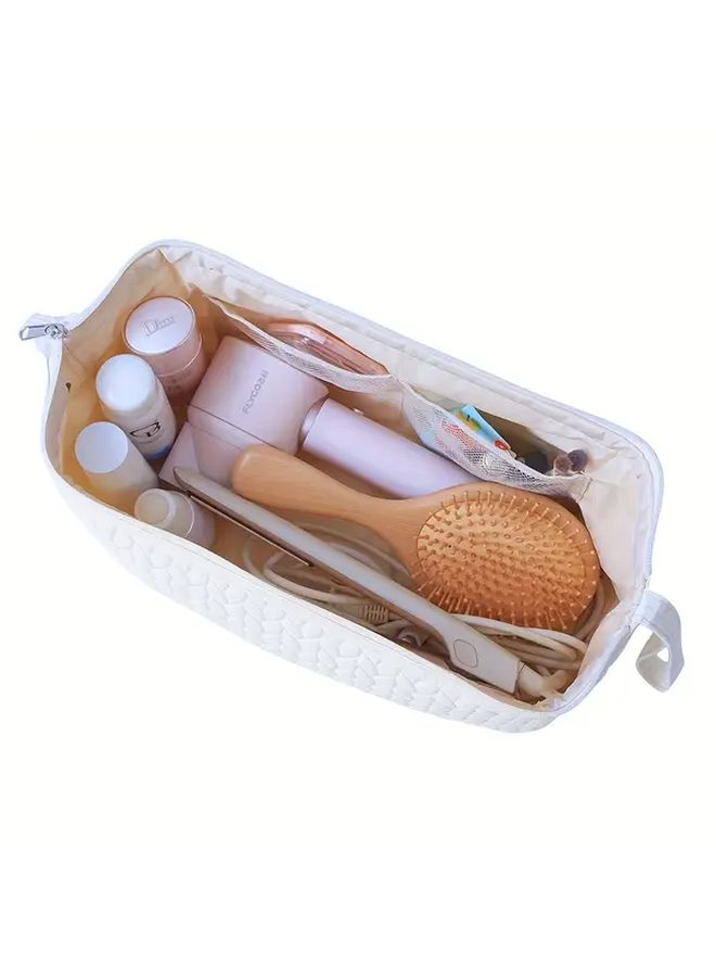 Blue Large Capacity Travel Organizer Wash Bag With Multiple Compartments For Salon Home Use - Image 5