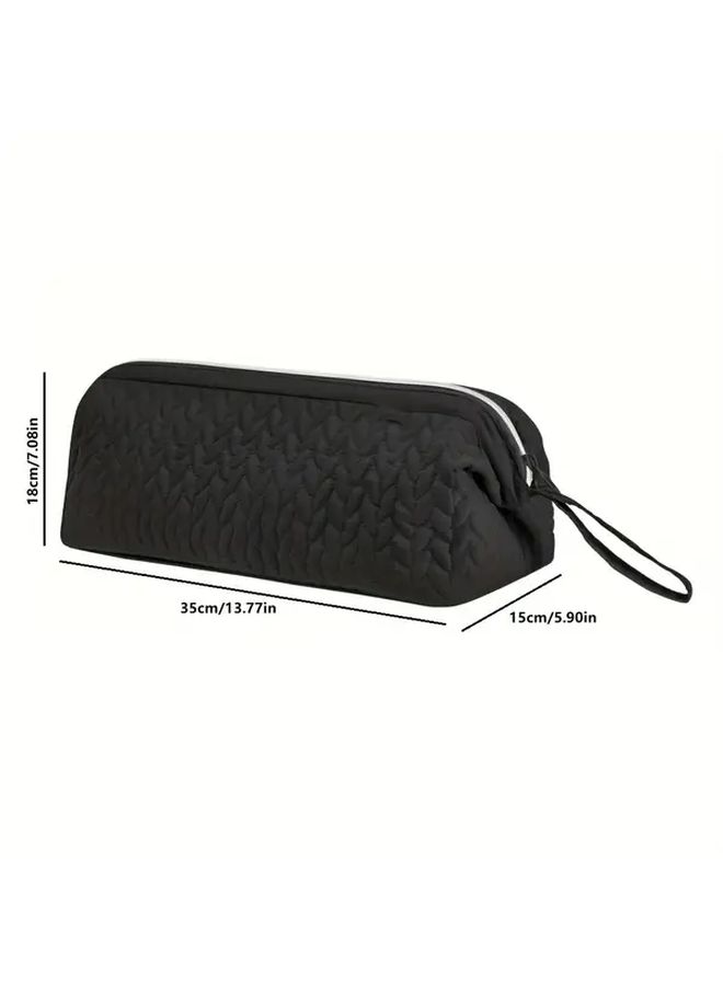 Blue Large Capacity Travel Organizer Wash Bag With Multiple Compartments For Salon Home Use - Image 4
