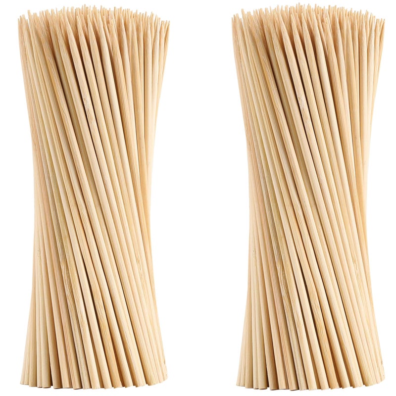 NadaKin 200 PCS Bamboo Skewers, 6 Inch Food Sticks for Appetizers, Fruit, Grilling Kebabs, Cocktail Picks for Drinks, Toothpicks Natural, Kitchen Gadget - Image 2