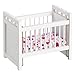 Garneck Miniature Dollhouse Crib White Dollhouse Cot Mini Cot Mini Furniture Decoration Miniature Birch Crib - Image 2