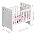 Garneck Miniature Dollhouse Crib White Dollhouse Cot Mini Cot Mini Furniture Decoration Miniature Birch Crib - Image 4