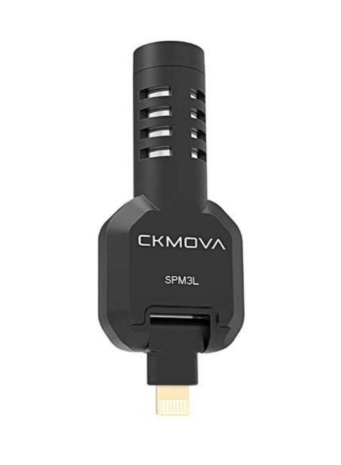 CKMOVA Flexible Compact Condenser Microphone Lightning Connector 180 Rotation Black - Image 1