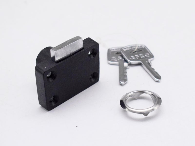 RAB Drawer Locks Multipurpose for Drawer/Cupboard/Furniture Lock/Wardrobe (Code:- Lock Multi IGO with 2 Keys, Finish:- Black)(Pack of:- 1 PCS) - Image 3