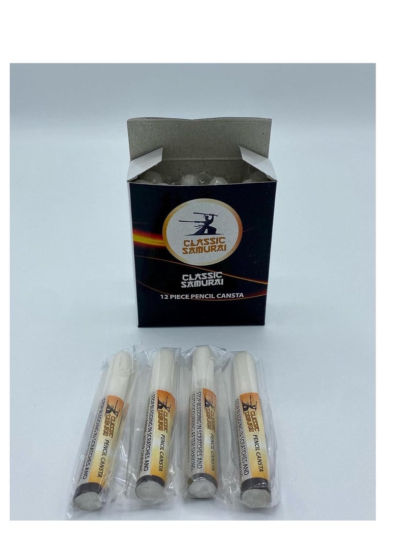 Classic Samurai - Styptic Pen Type Traditional Shaving Cut Alum Block 12-Pack - Image 1
